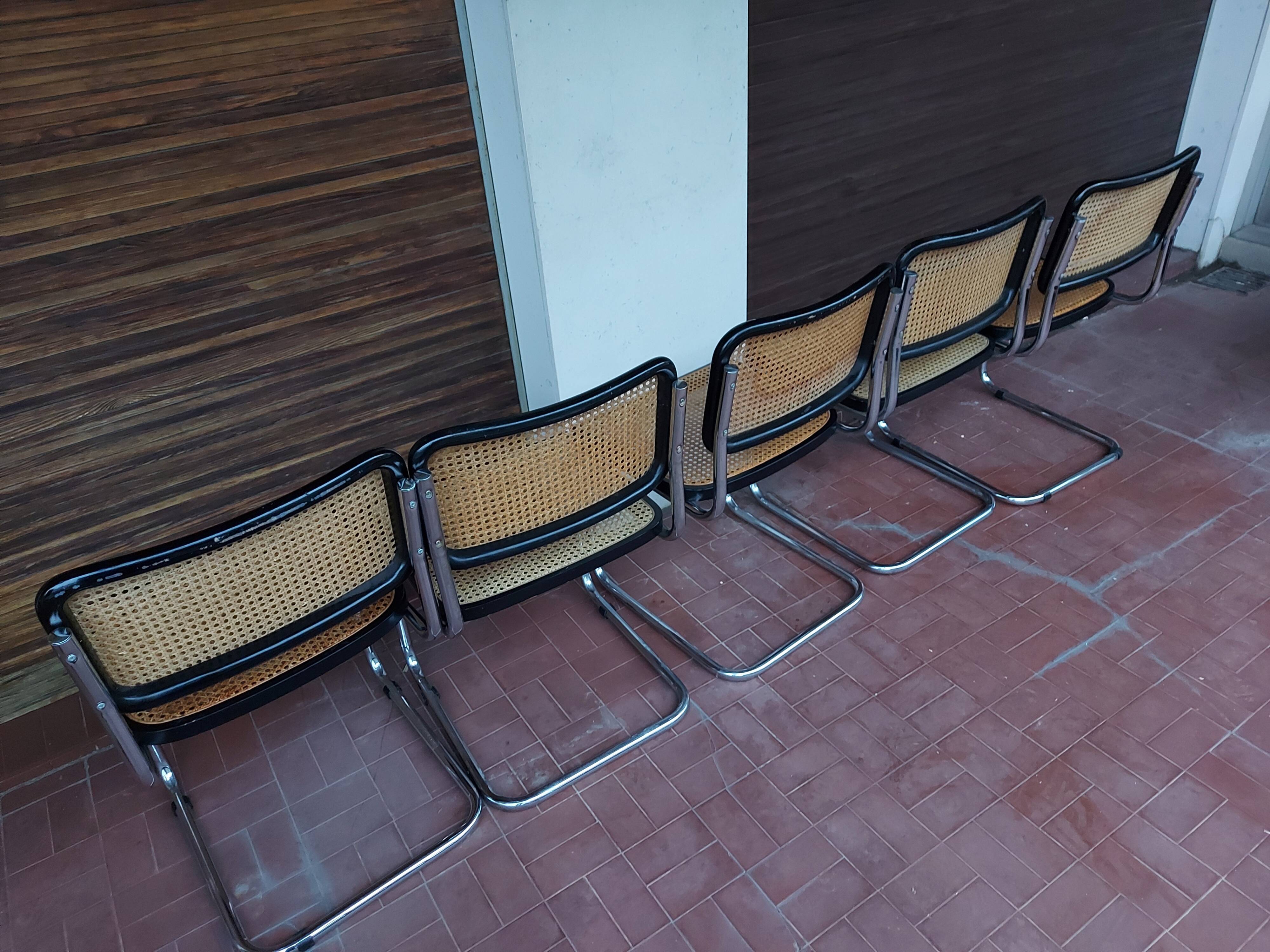 Set of 5 chairs Marcel Breuer B32