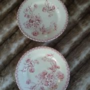20 mismatched antique flat plates in ironstone
