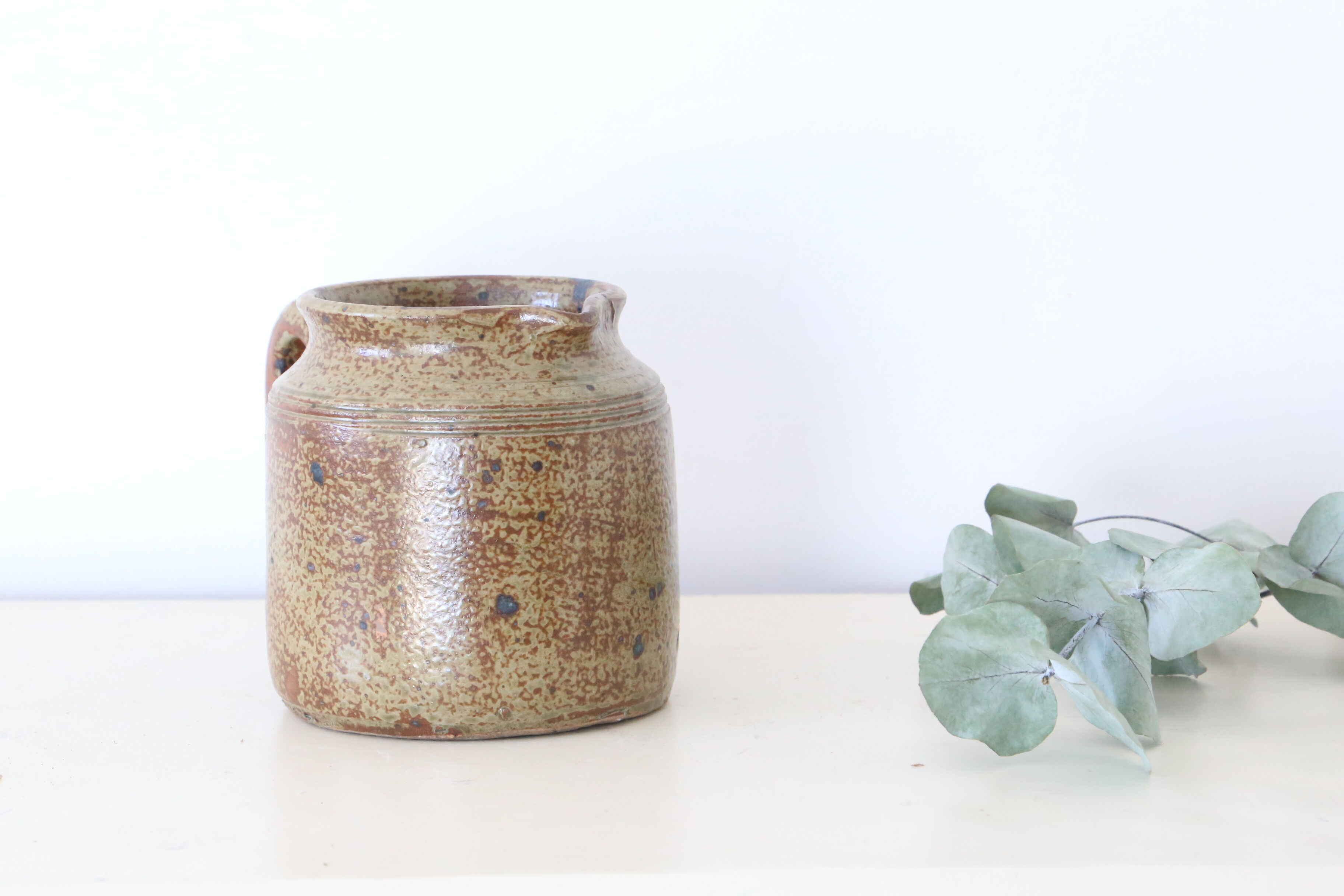 Pyrite sandstone jug, vintage