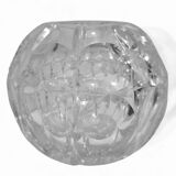 Cut crystal round vase