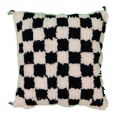Coussin berbère échiquier noir