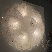 Extra Large Murano Glass Flushmount Light by Bucintoro Glass 1970’s