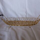 Flat gold metal and scoubidou basket basket