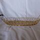 Corbeille panier plat métal doré et scoubidou