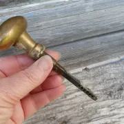 Antique gilded brass door handle
