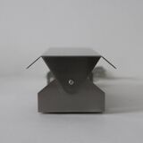 Pair of wall lights with adjustable shutters in brushed aluminum