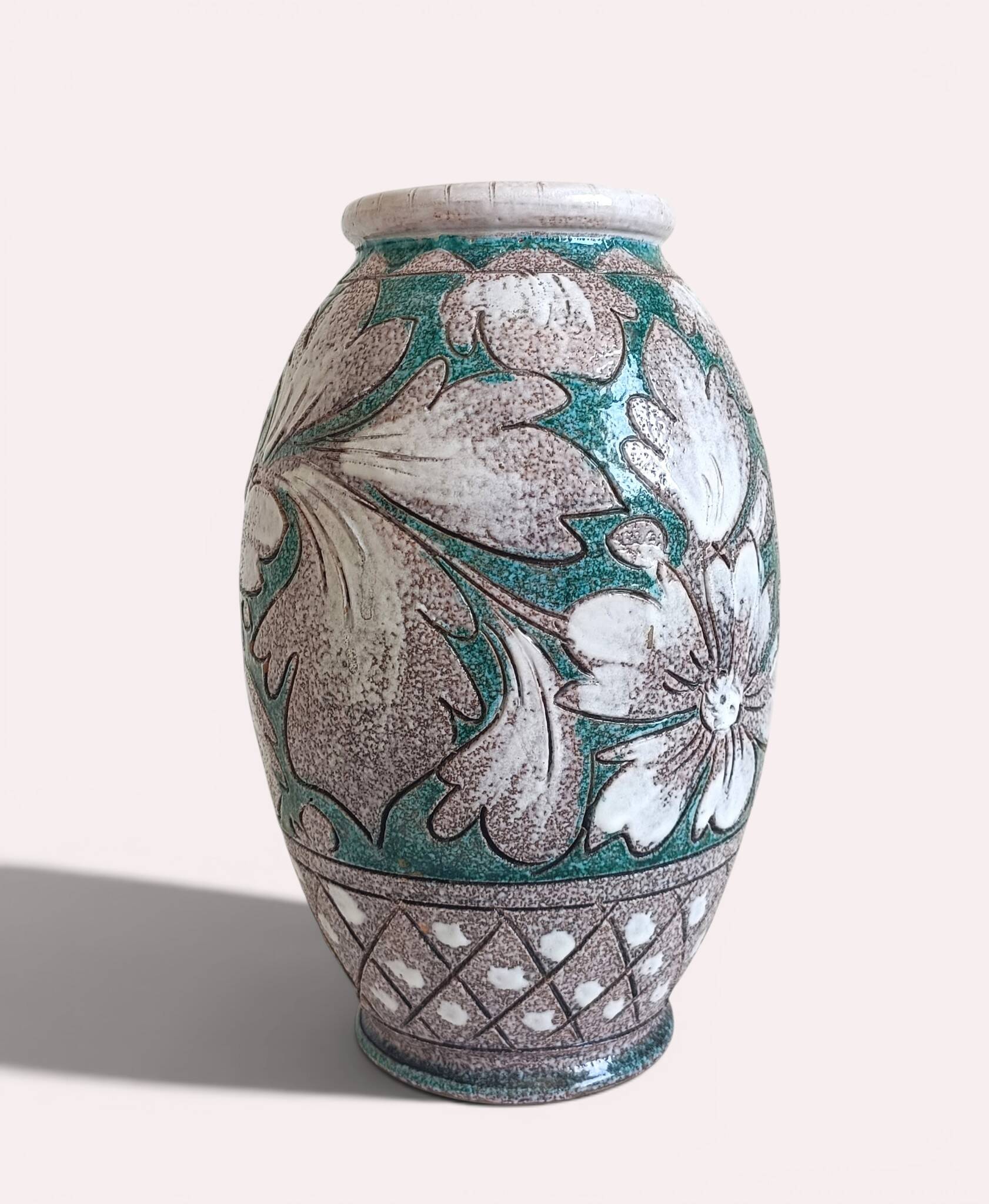 Mid-Century Italian Fratelli Fanciullacci Ceramic Vase, Signed, Tuscany, 1950s