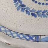 Old ceramic dish, Forges les Eaux / black bottom, late 19th century