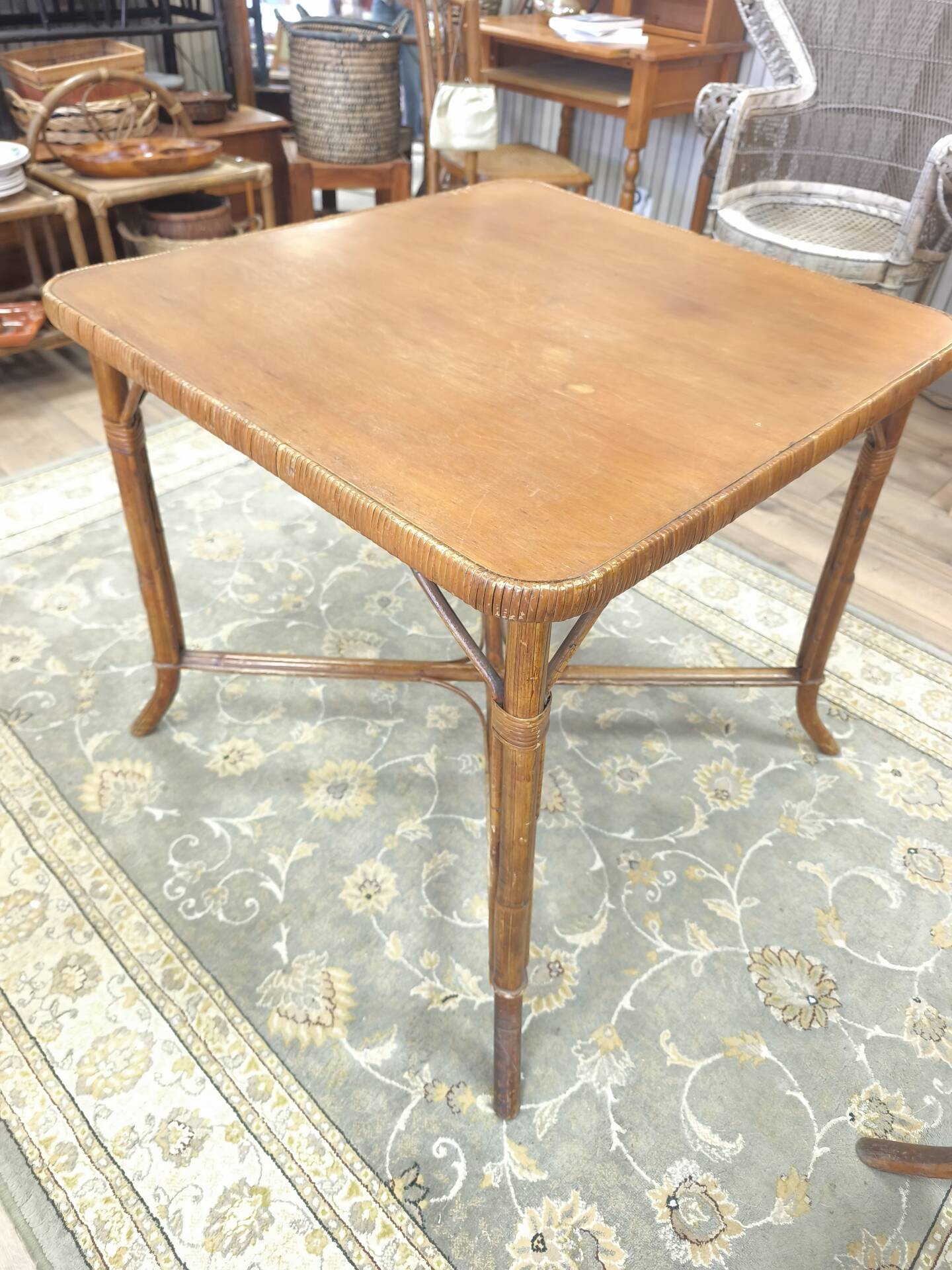 Rattan dining table