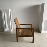 Armchair in natural wood (teak) minimalist design