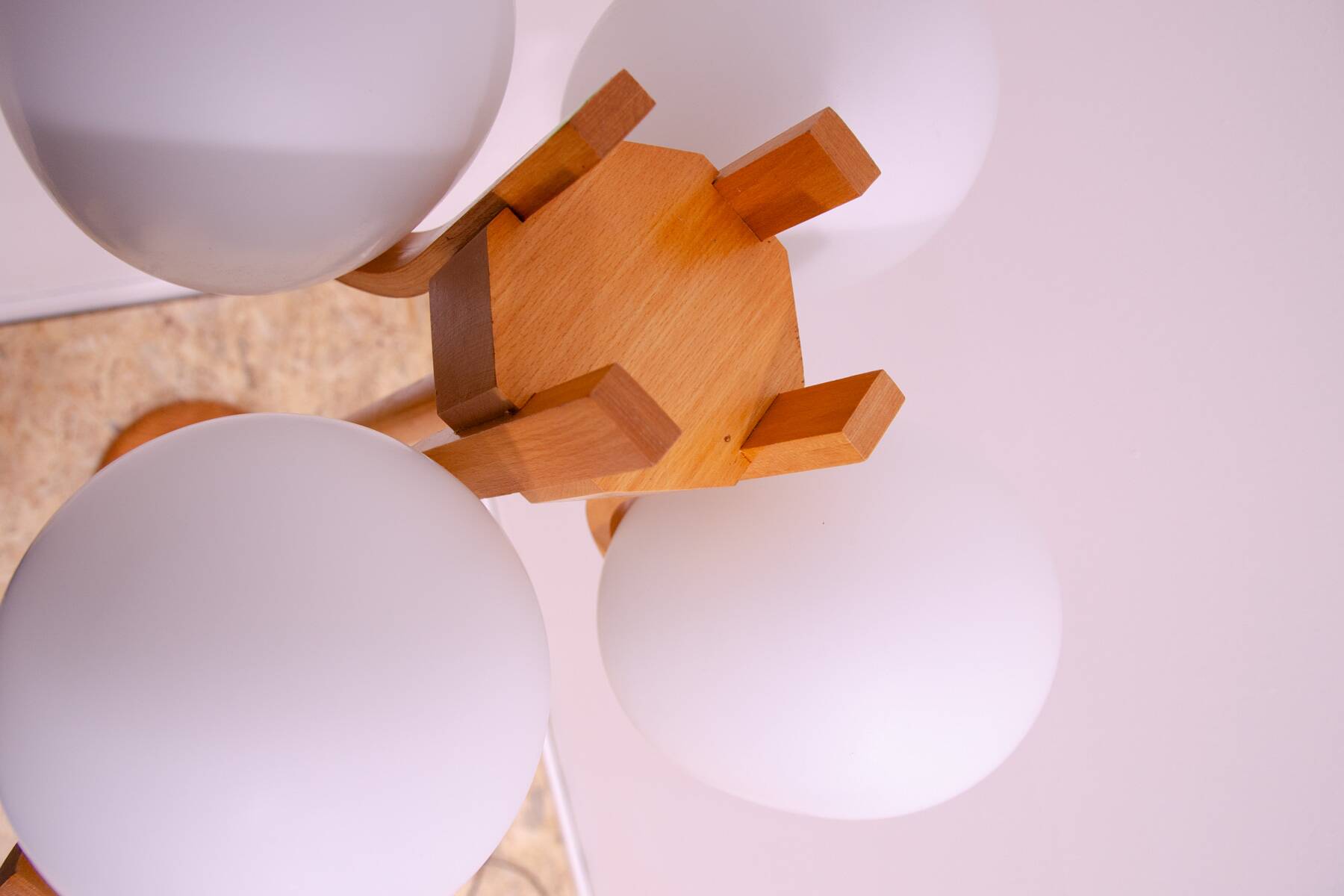 Lampadaire d'hôtel de l'ère atomique, Tchécoslovaquie, années 1970