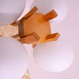Lampadaire d'hôtel de l'ère atomique, Tchécoslovaquie, années 1970