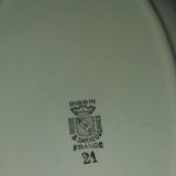 set of 2 Digoin and Sarreguemines serving dishes from the 1940s-60s with floral decoration and border