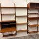 Meuble mural scandinave vintage en teck par Poul Cadovius pour Royal System