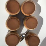 6 Vallauris terracotta cups