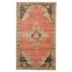 1970s Vintage Turkish Oushak Handmade Wool Cotton Red Area Rug 235x392