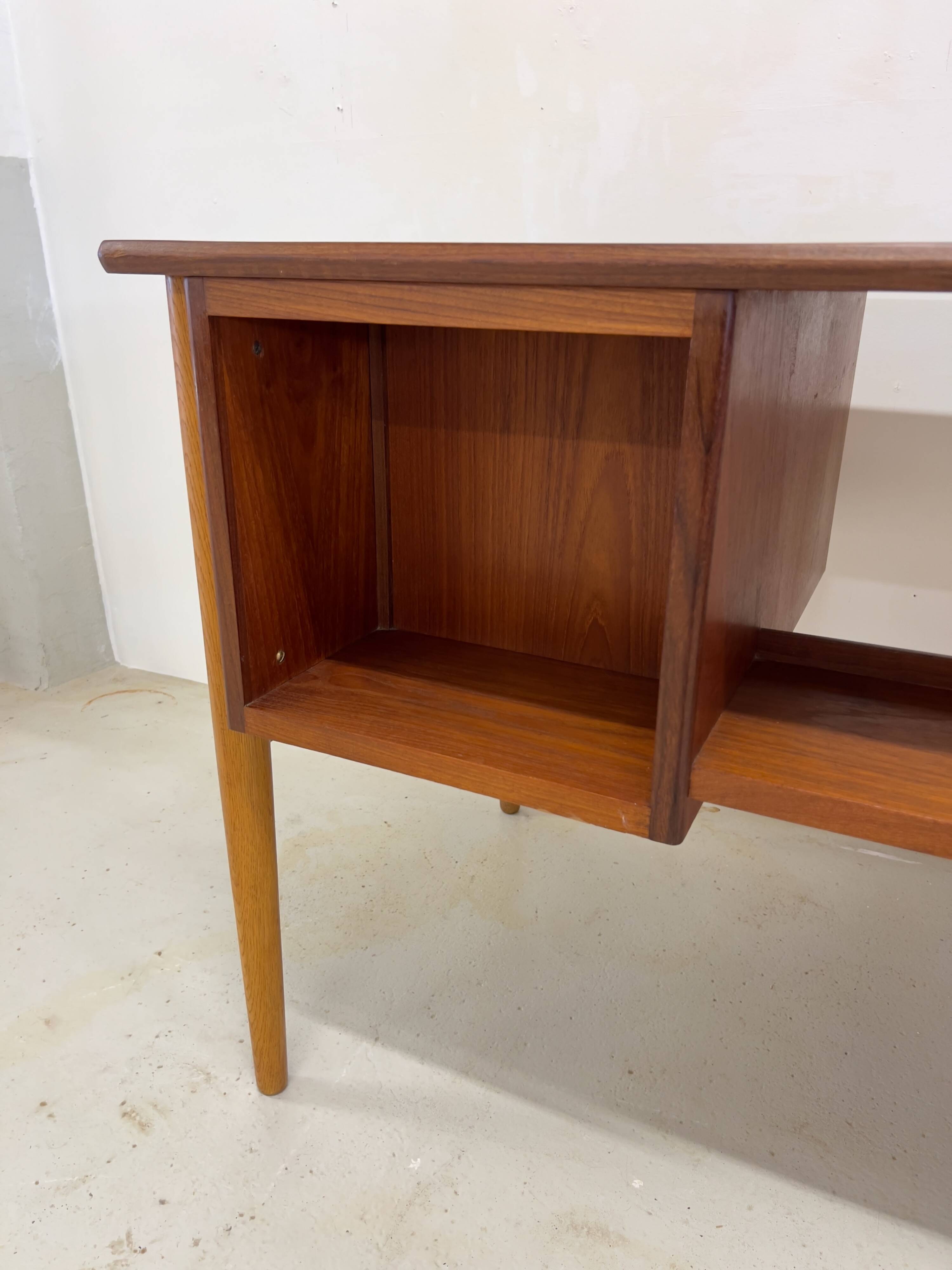 Danish Teak & Oak Desk, 1960s.