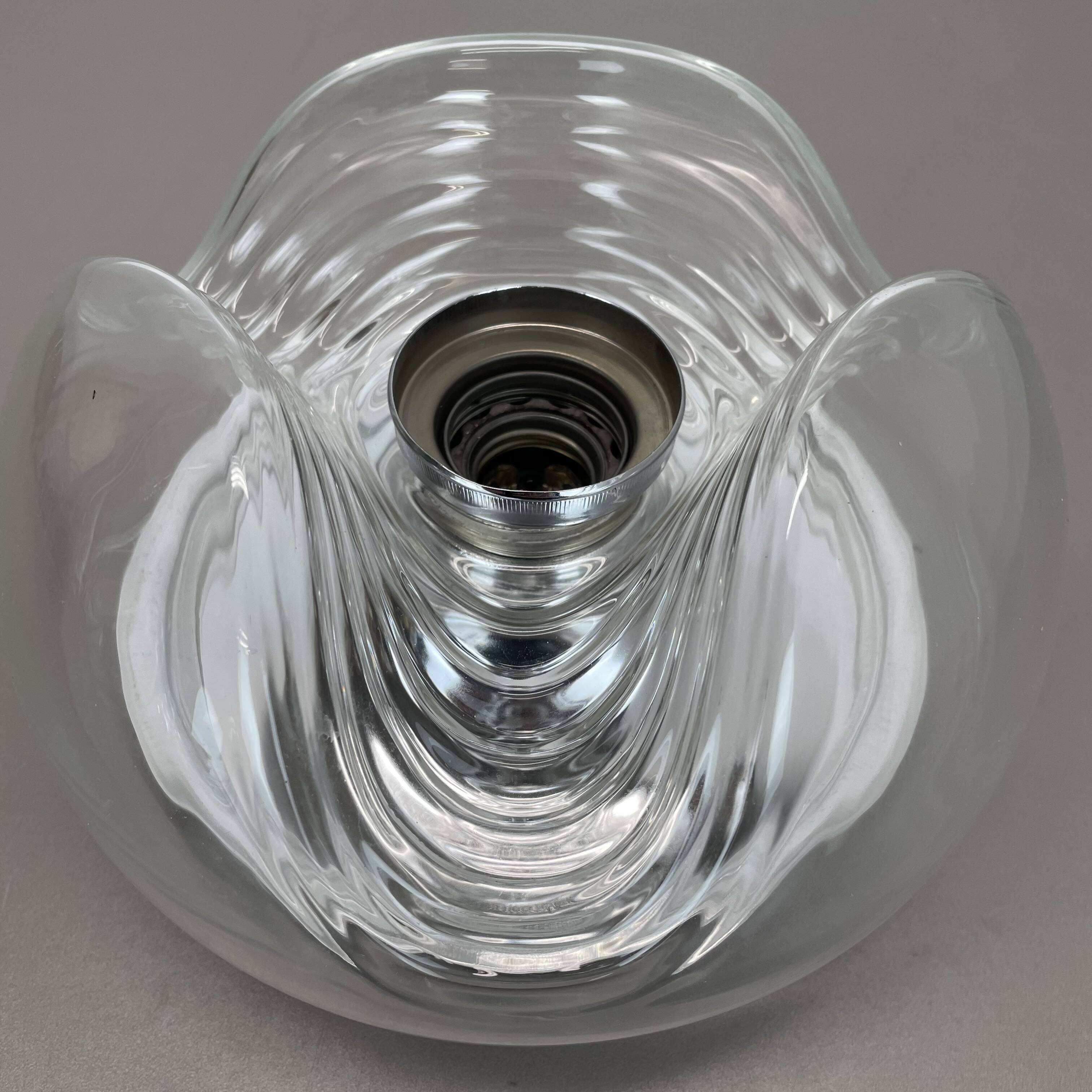 22cm "Wave" Wall Ceiling Light by Koch and Lowy, Peill & Putzler, Germany
