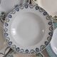 Set of 6 mismatched green hollow plates St Amand, Badonvillier, Salins and Bosch