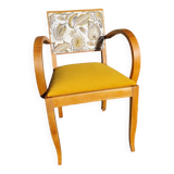 Yellow velvet Bridge armchair