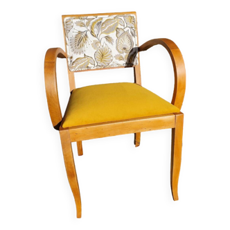 Fauteuil Bridge velour jaune