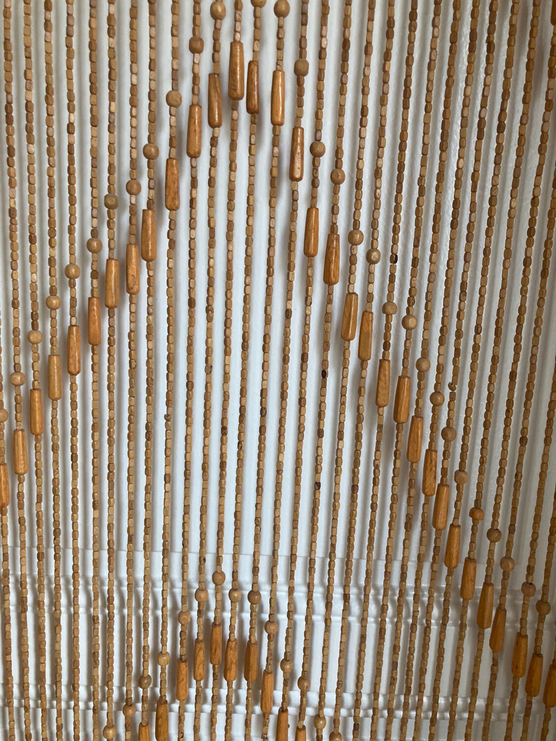 Vintage wood beads curtain