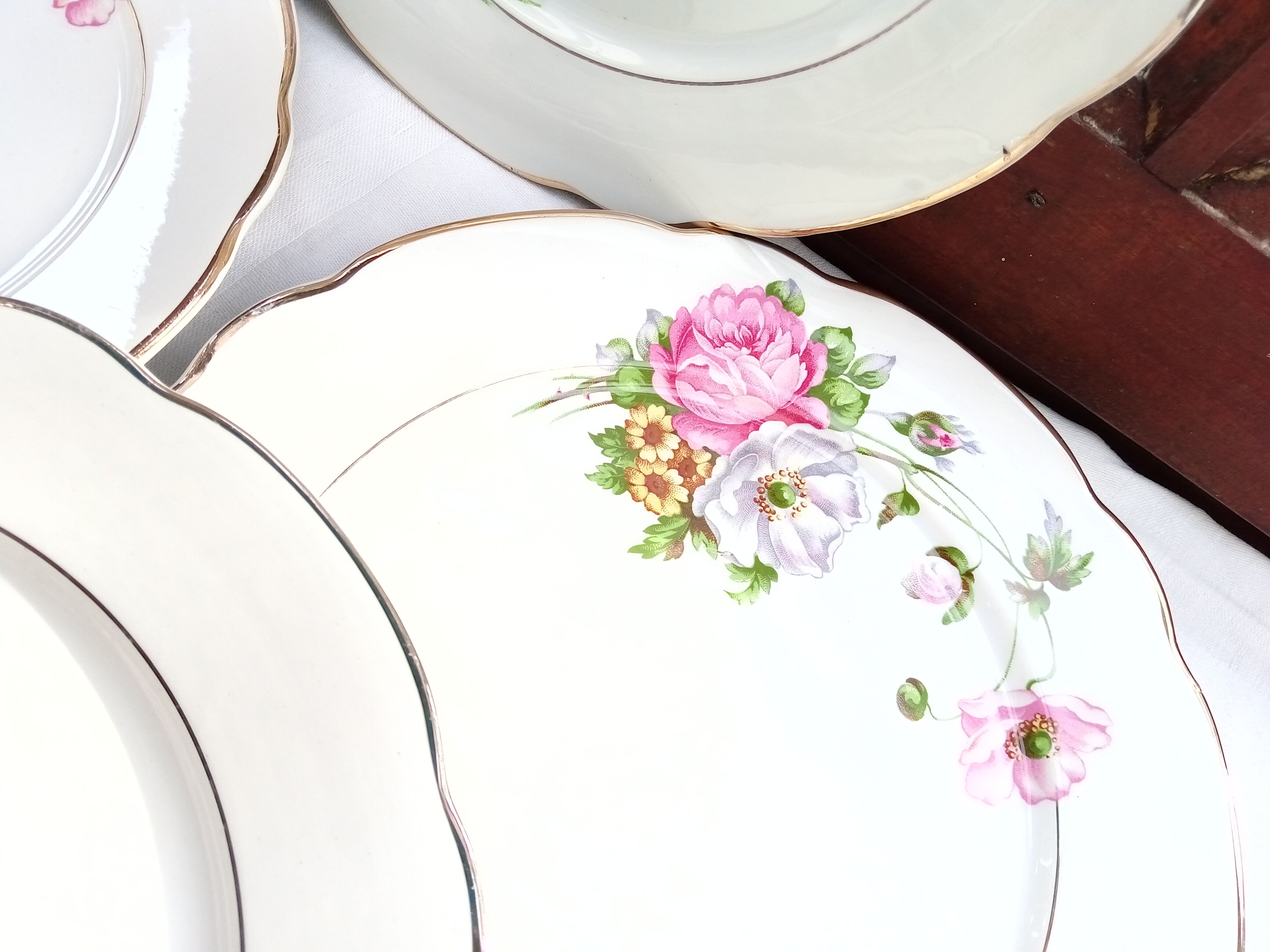 Set of 6 flat plates Digoin