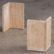 Table basse design vintage travertin