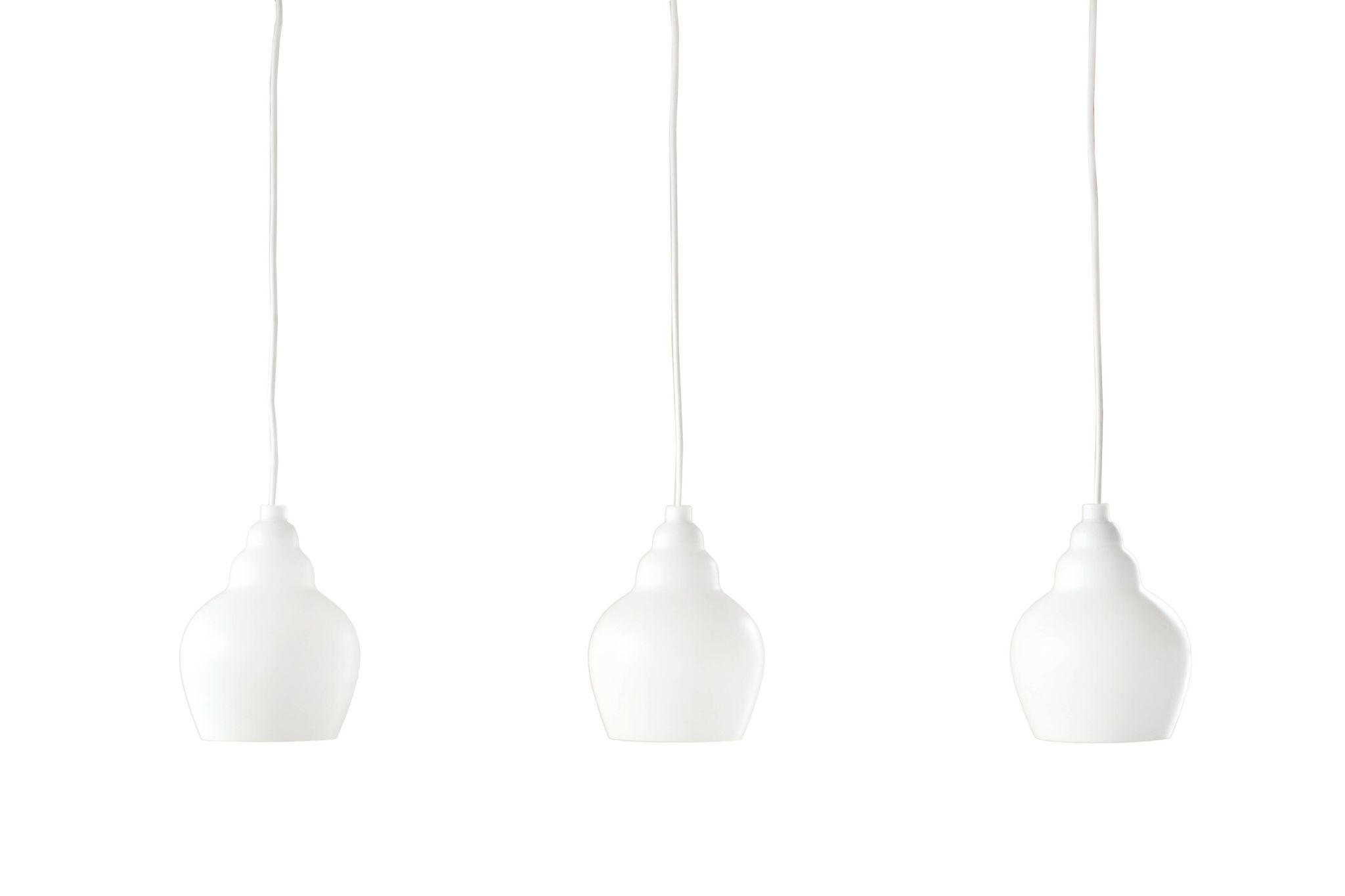 Set of three glass hanging lamps by Alf Svensson, Sweden 1960
