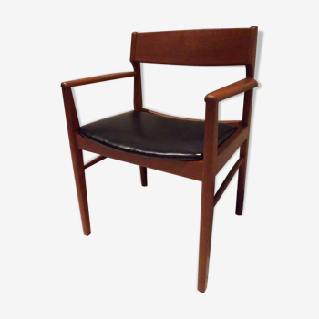 Fauteuil de bureau danois teck 1960 Erik Buck