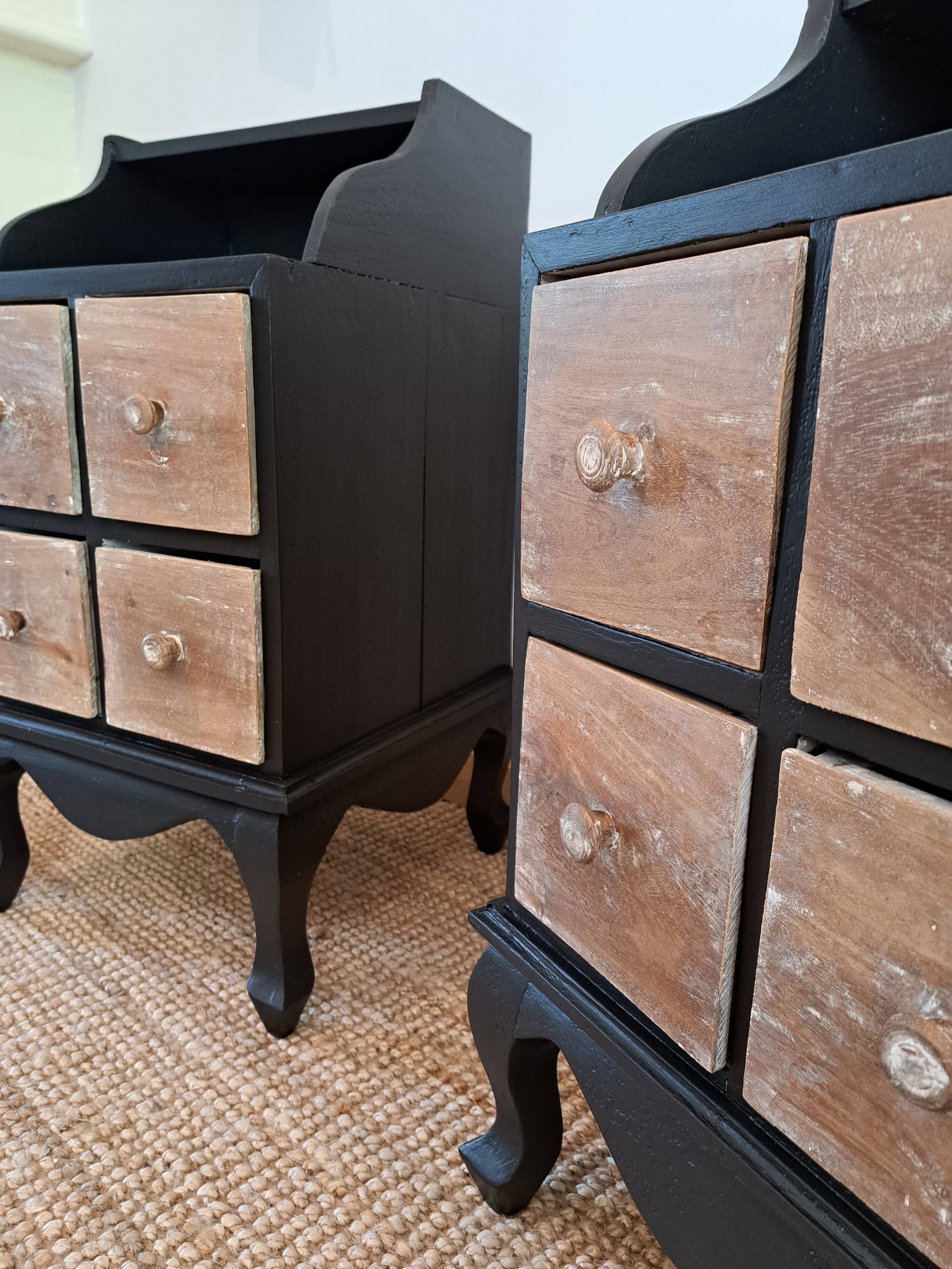 Pair of stylish bedside tables