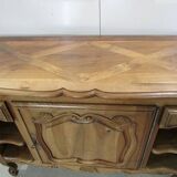 serving buffet in blond walnut
