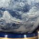 Vase bleu porcelaine de Limoges