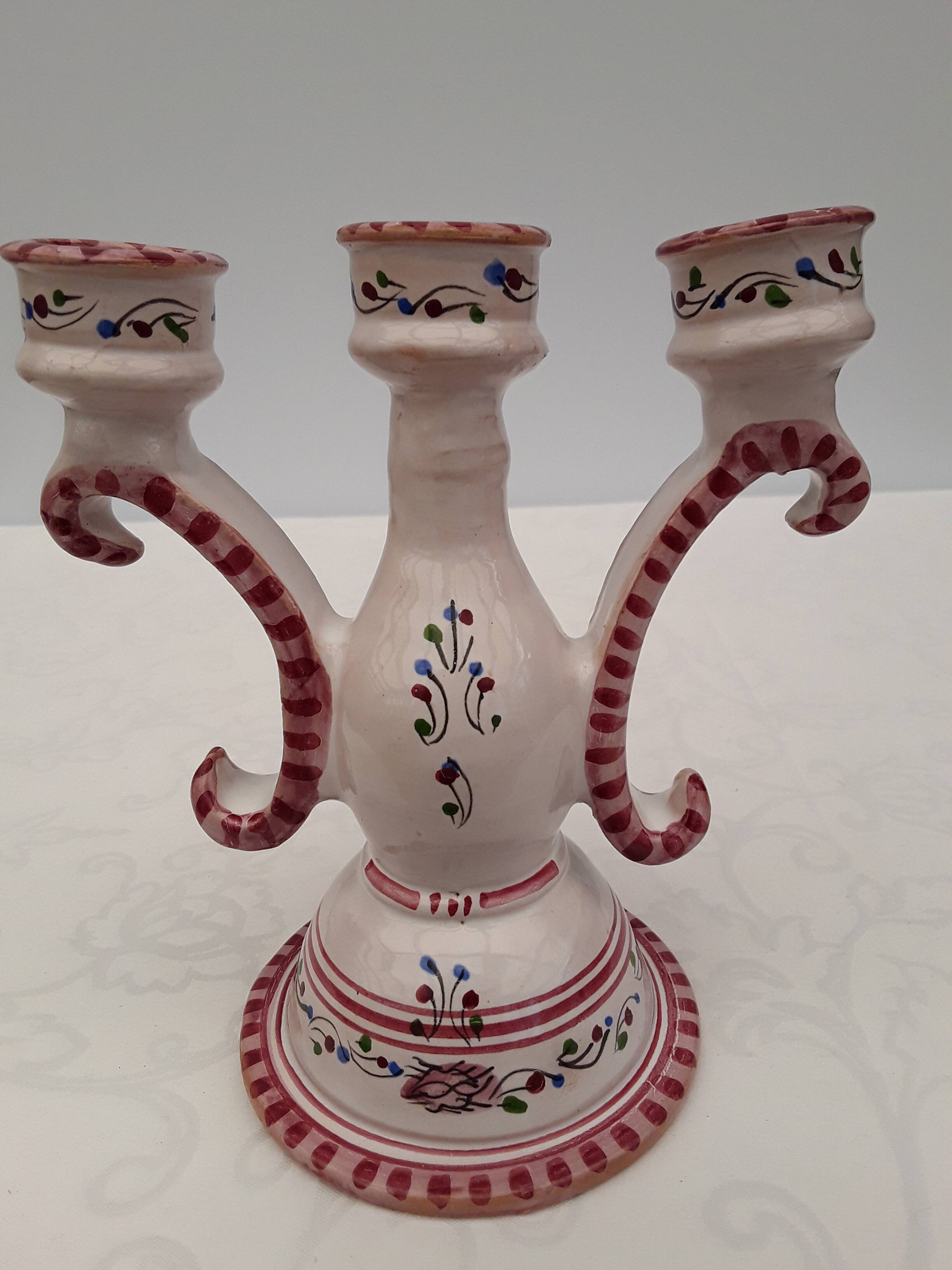 Earthenware candle holder