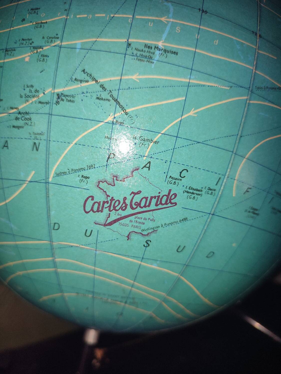 Vintage tripod globe