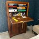 Secretary in solid walnut