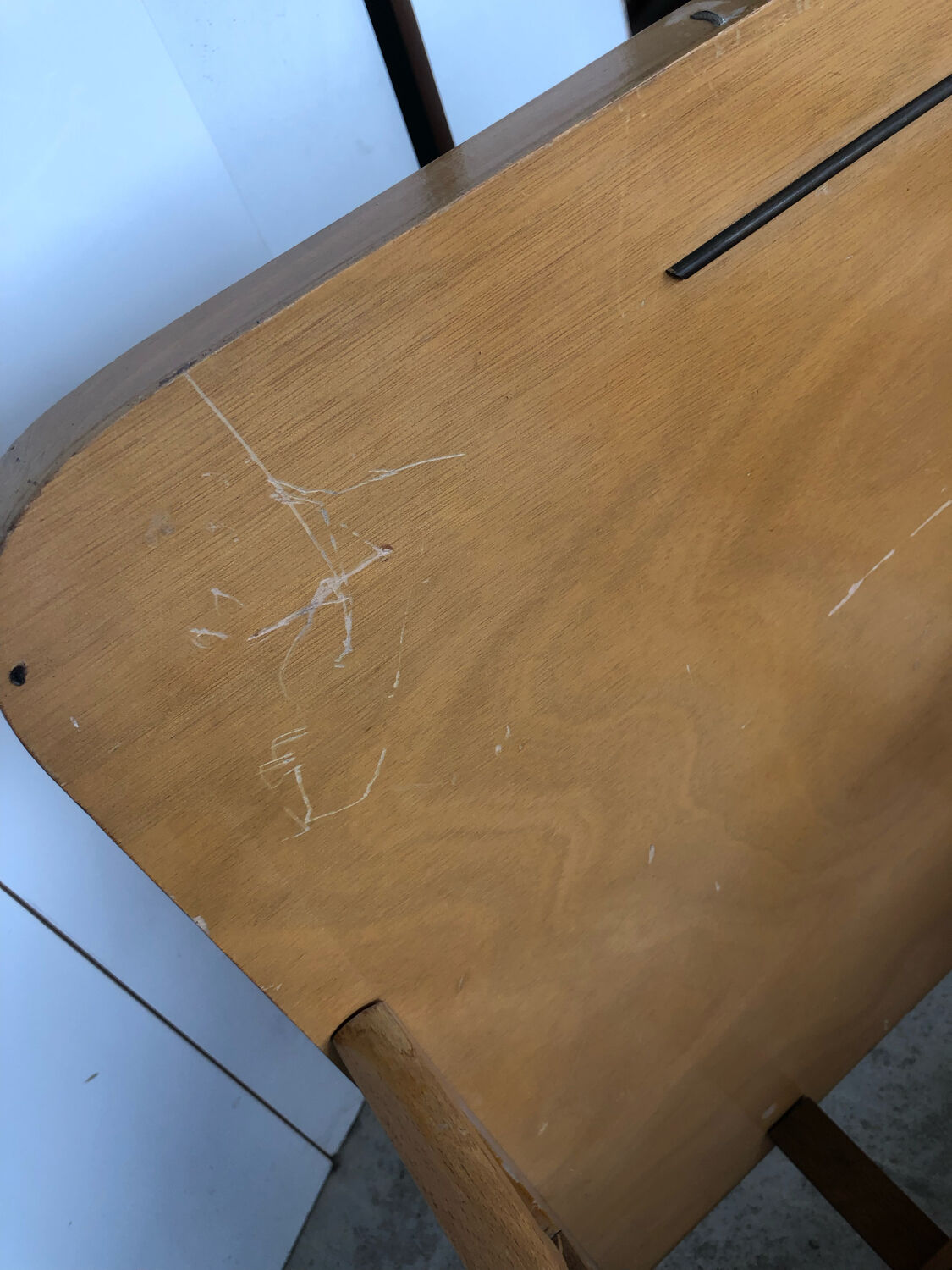 Scandinavian children's bed year 60 with rattan