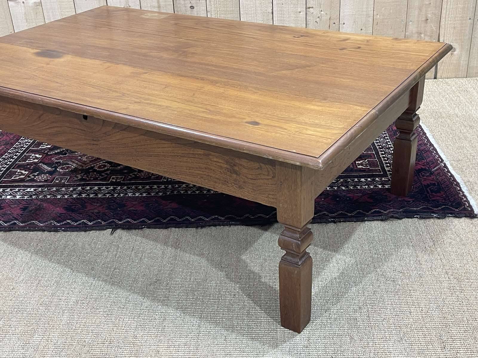 Teak coffee table with 2 drawers from the 1950s.