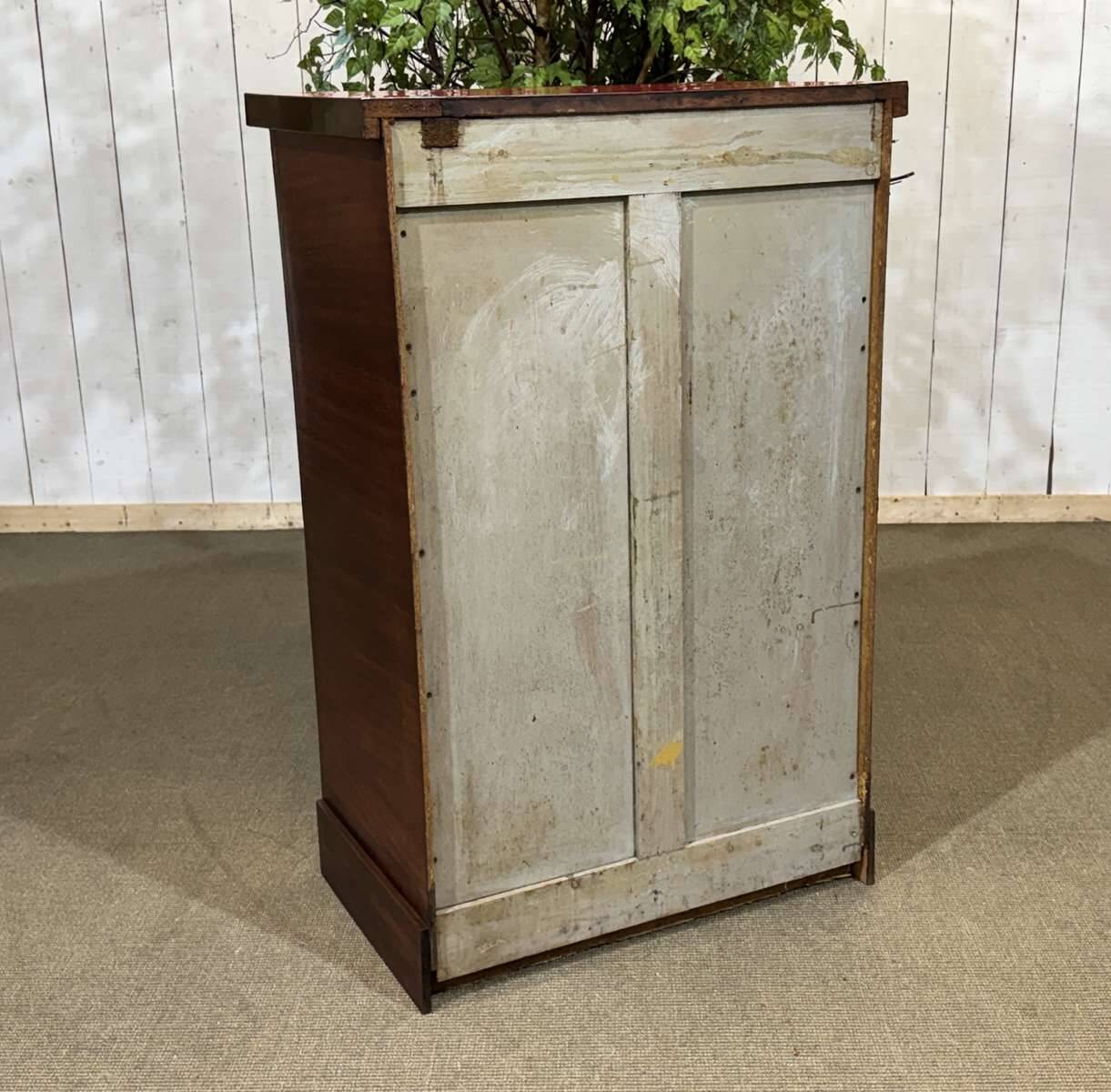 Bistro sideboard with 1 mahogany door and Formica top from the 1950s.