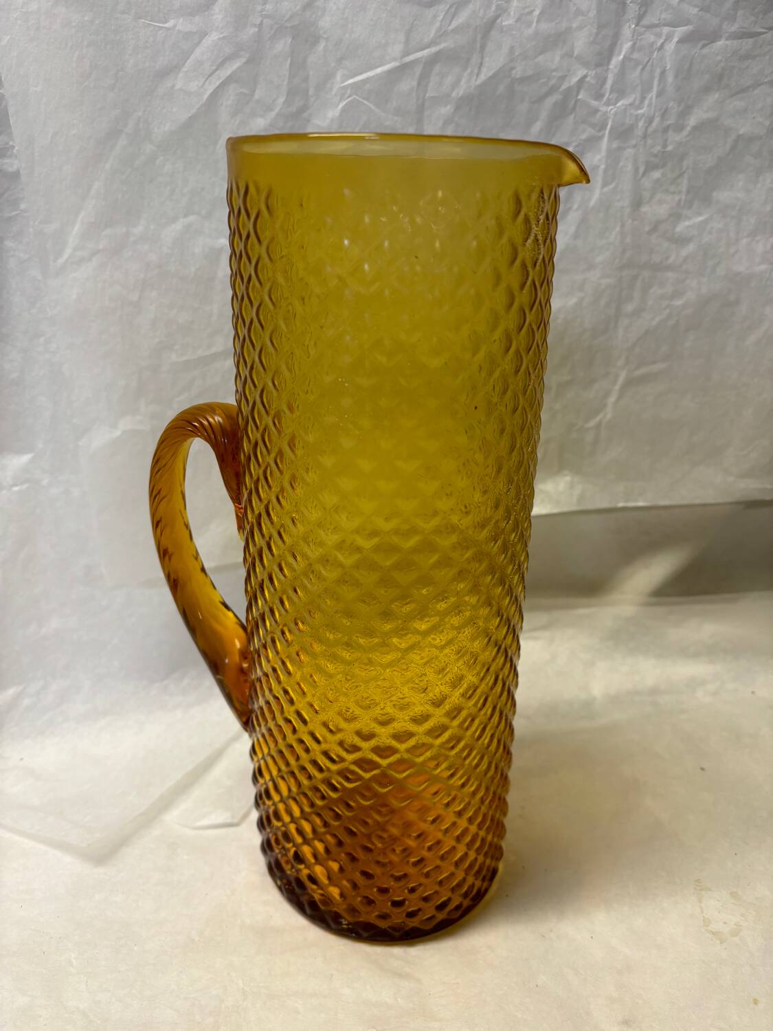 Amber glass carafe