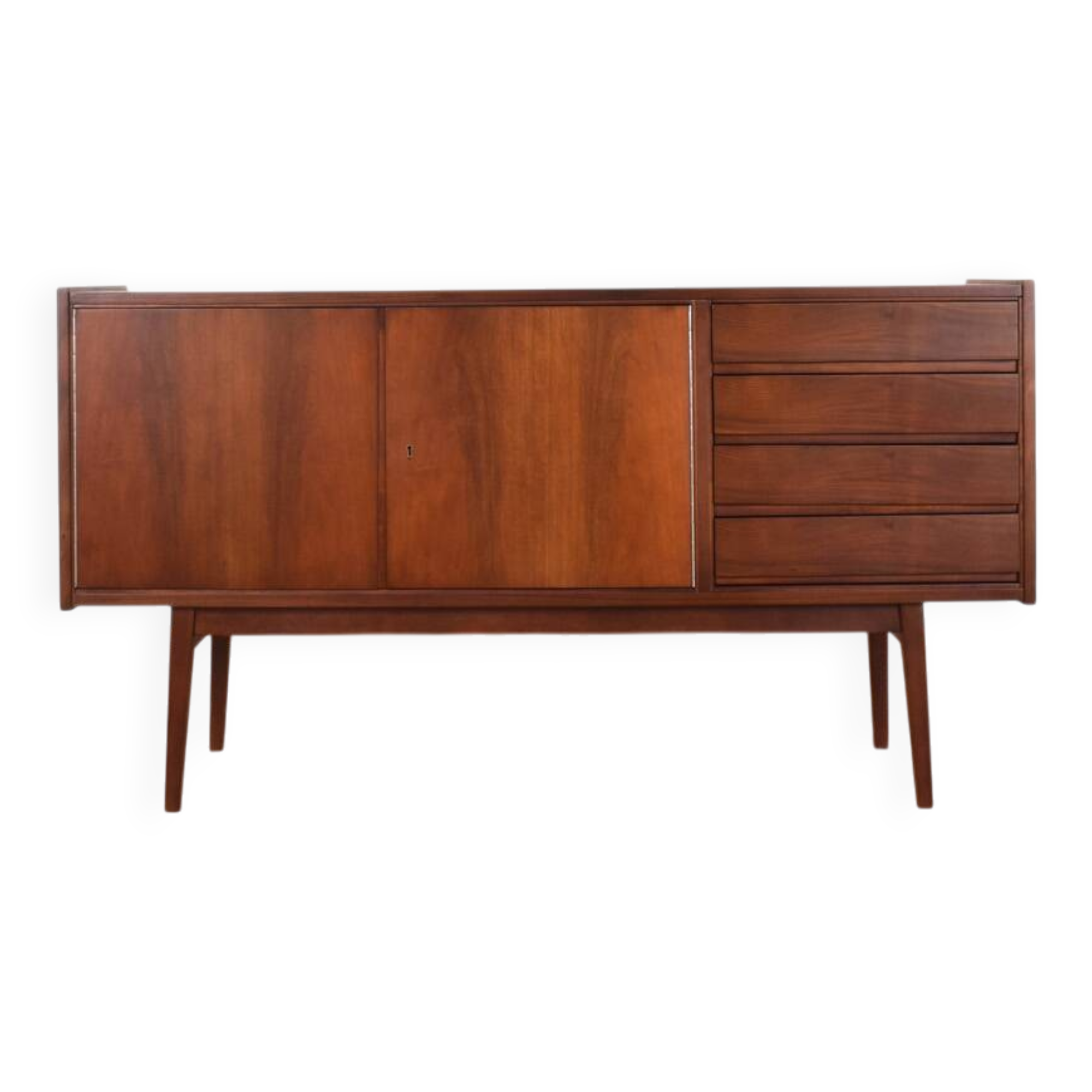 Mid-Century Walnut Sideboard by S. Albrecht, 1960s.