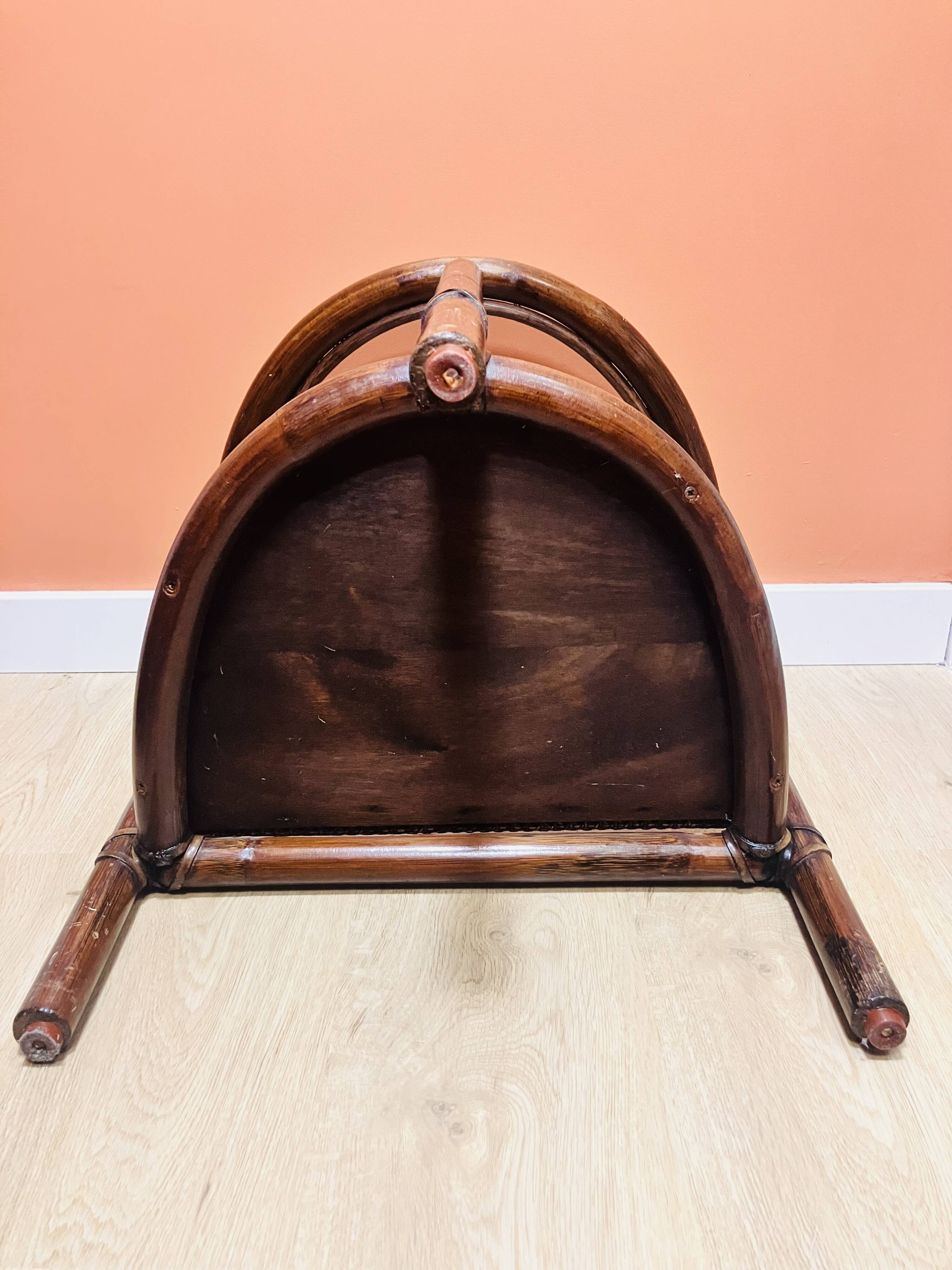 Side table / end table in rattan and caning