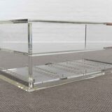 Acrylic coffee table with drawer, plexiglass lucite