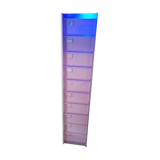 Metal column cabinet with valves