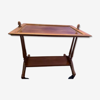 Service table mahogany varnish rolling English style year 60