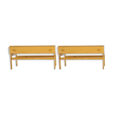 Paire de commodes en bouleau des années 1970, Tchécoslovaquie