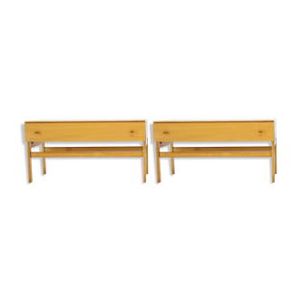Pair of birch chest of draweres, czechoslovakia, 1970