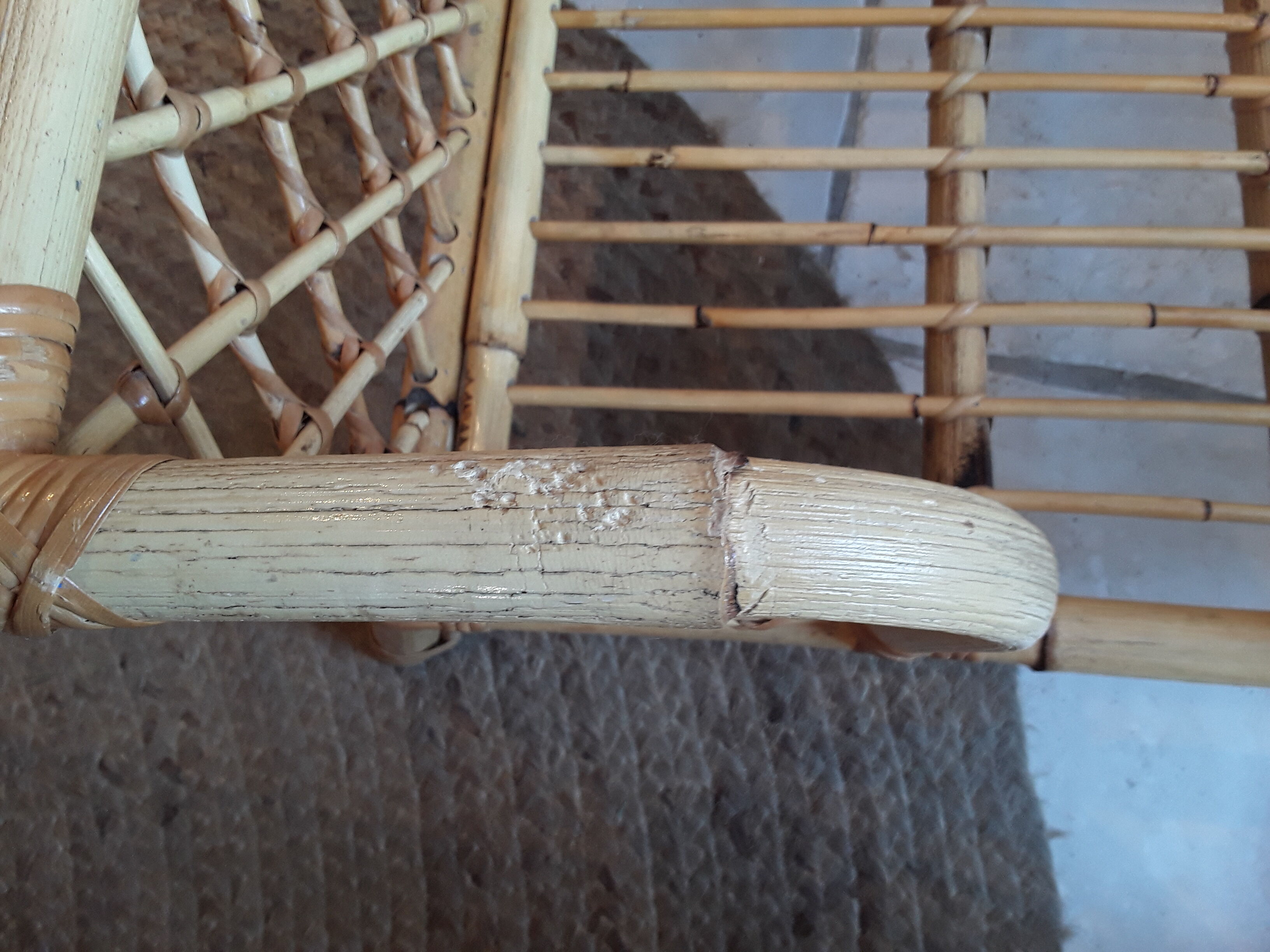 Rattan dog basket