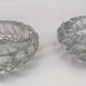 Pair of twisted round candlesticks in baccarat crystal stamped