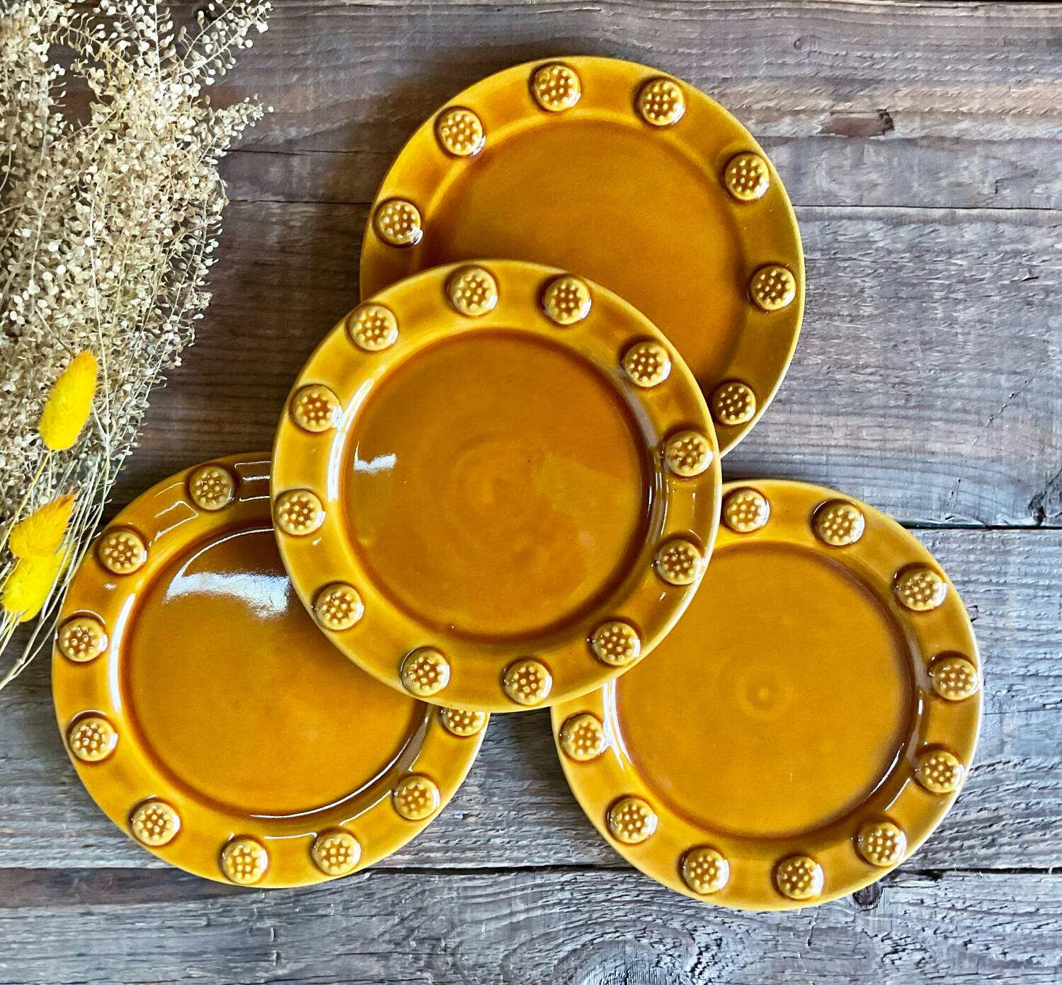 4 vintage France dessert plates